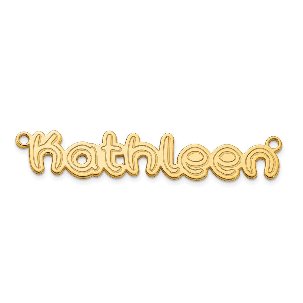 Sterling Silver/Gold-plated Etched Name Plate