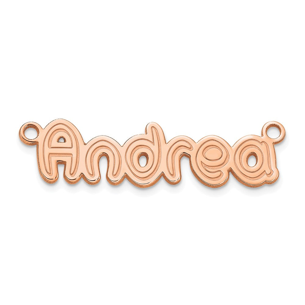 14k Rose Gold Etched Name Plate