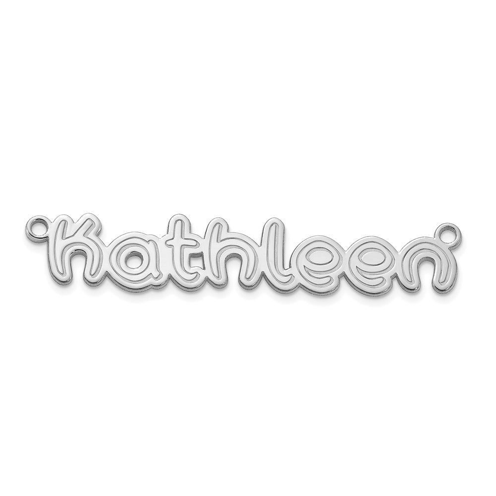 Sterling Silver/Rhodium-plated Etched Name Plate