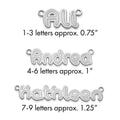 Sterling Silver/Rhodium-plated Etched Name Plate