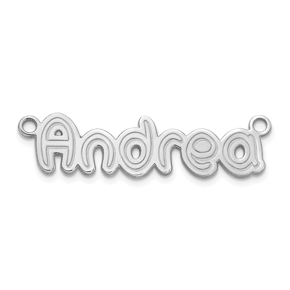 10k White Gold Etched Name Plate