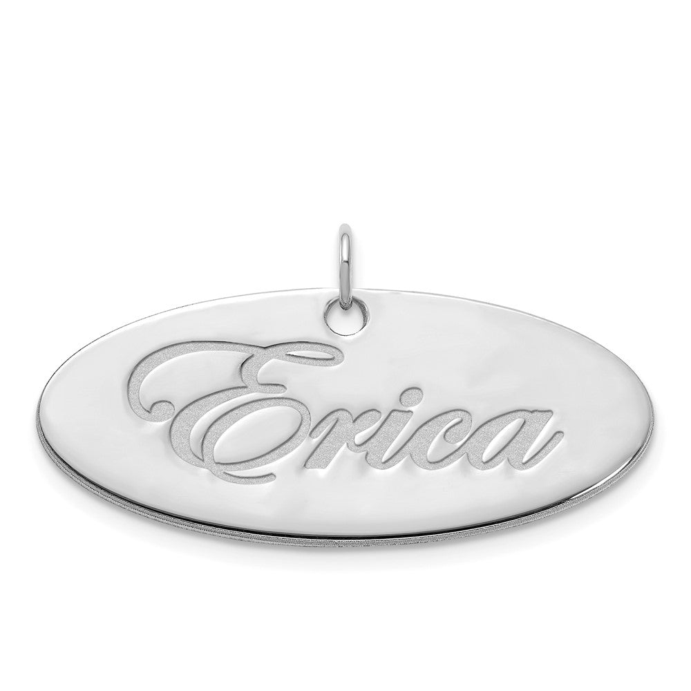 Sterling Silver Polished Oval Name Plate