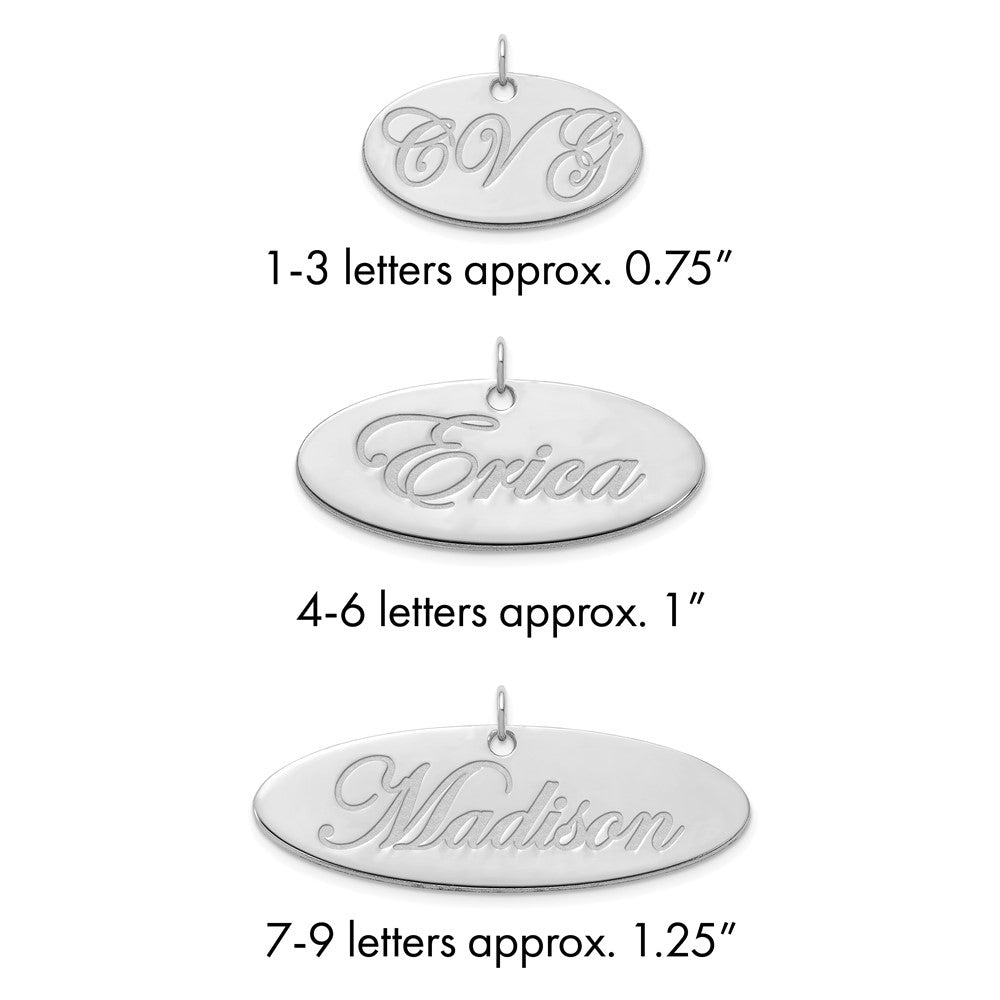 Sterling Silver Polished Oval Name Plate