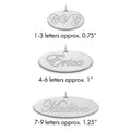 14k White Gold Polished Oval Name Plate