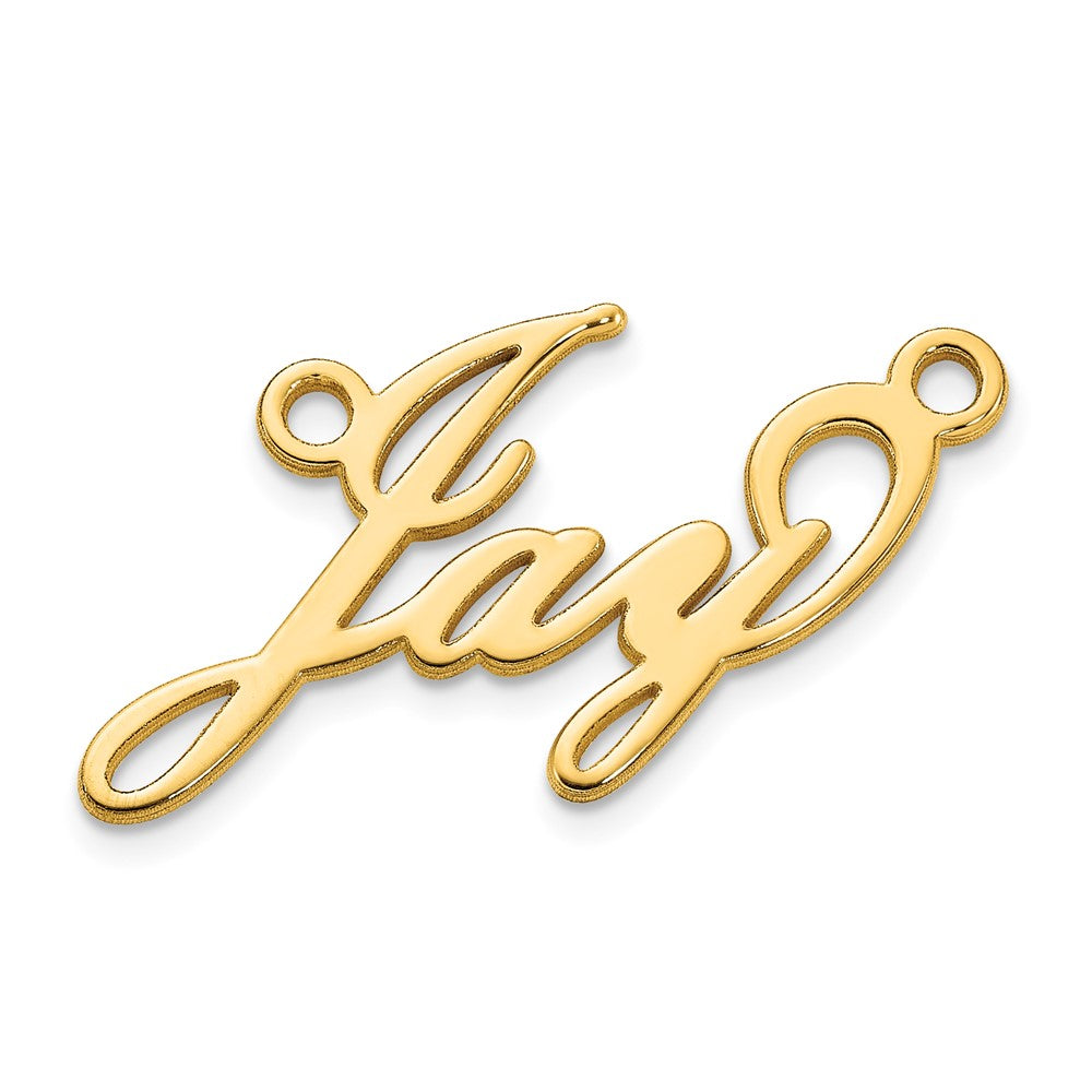 Sterling Silver/Gold-plated Polished Name Plate