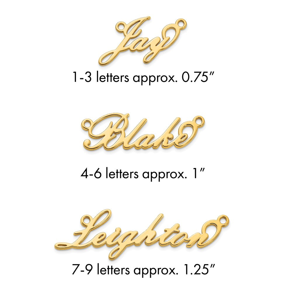 Sterling Silver/Gold-plated Polished Name Plate