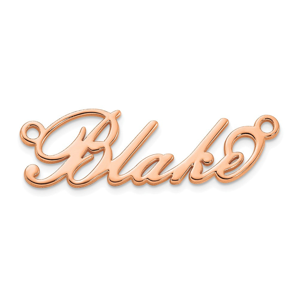 Sterling Silver/Rose-plated Polished Name Plate