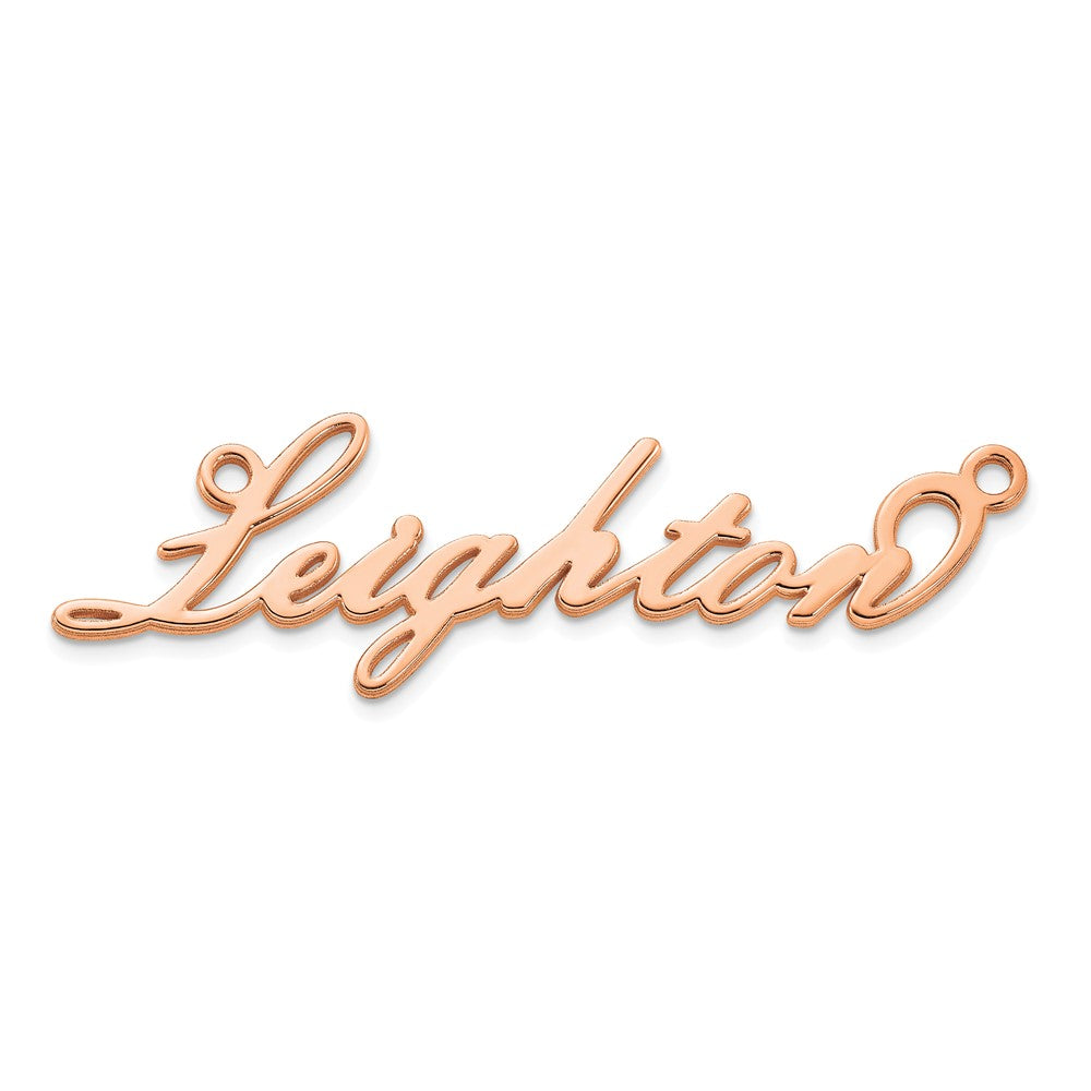 Sterling Silver/Rose-plated Polished Name Plate
