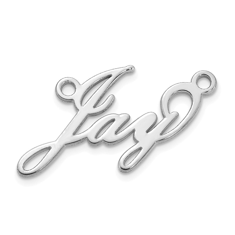 Sterling Silver/Rhodium-plated Polished Name Plate