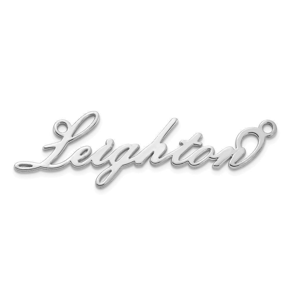 Sterling Silver/Rhodium-plated Polished Name Plate