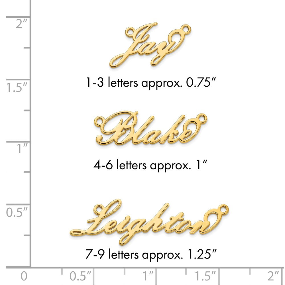 10k Yellow Gold Polished Name Plate