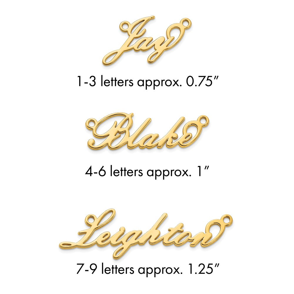 10k Yellow Gold Polished Name Plate