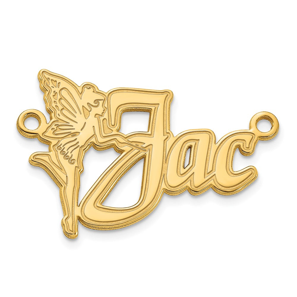 Sterling Silver/Gold-plated Fairy Name Plate