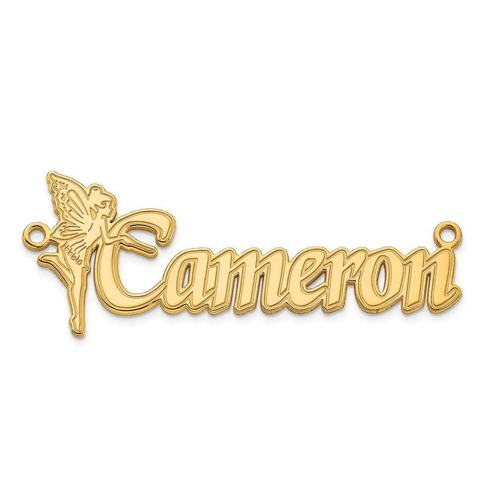 Sterling Silver/Gold-plated Fairy Name Plate