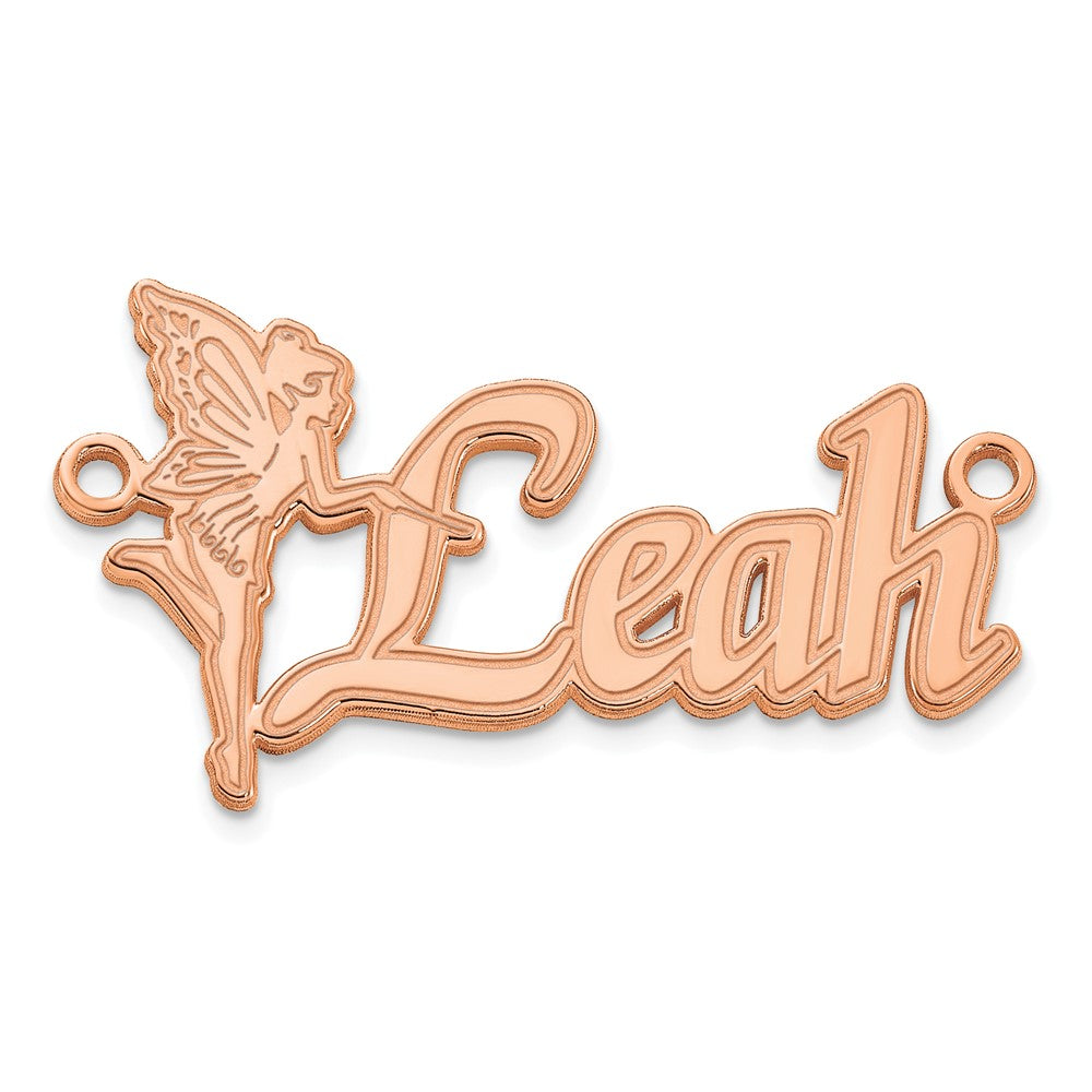 14k Rose Gold Fairy Name Plate