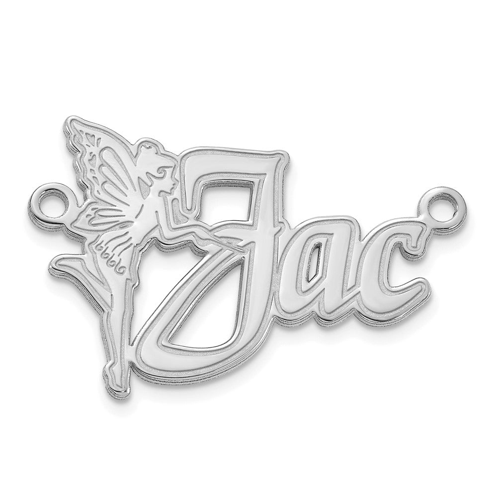 Sterling Silver/Rhodium-plated Fairy Name Plate