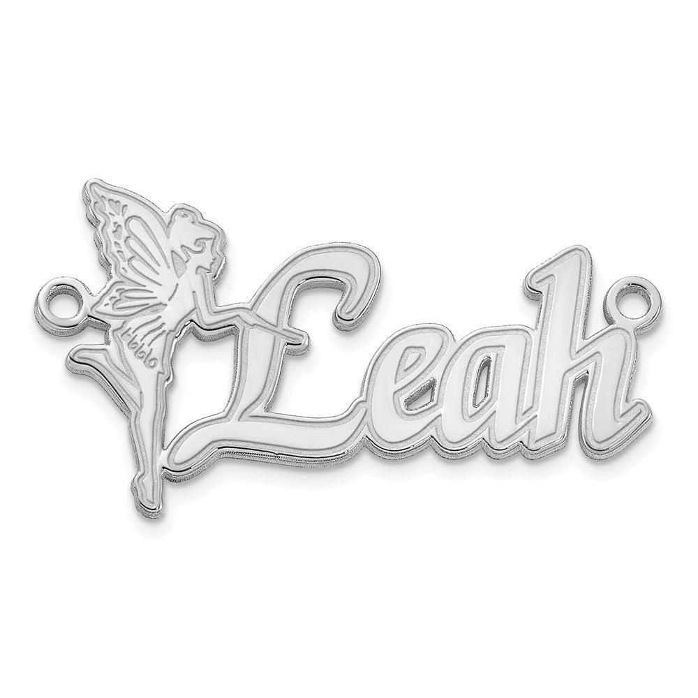 Sterling Silver/Rhodium-plated Fairy Name Plate