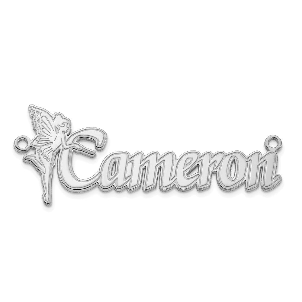 14k White Gold Fairy Name Plate