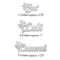 10k White Gold Fairy Name Plate