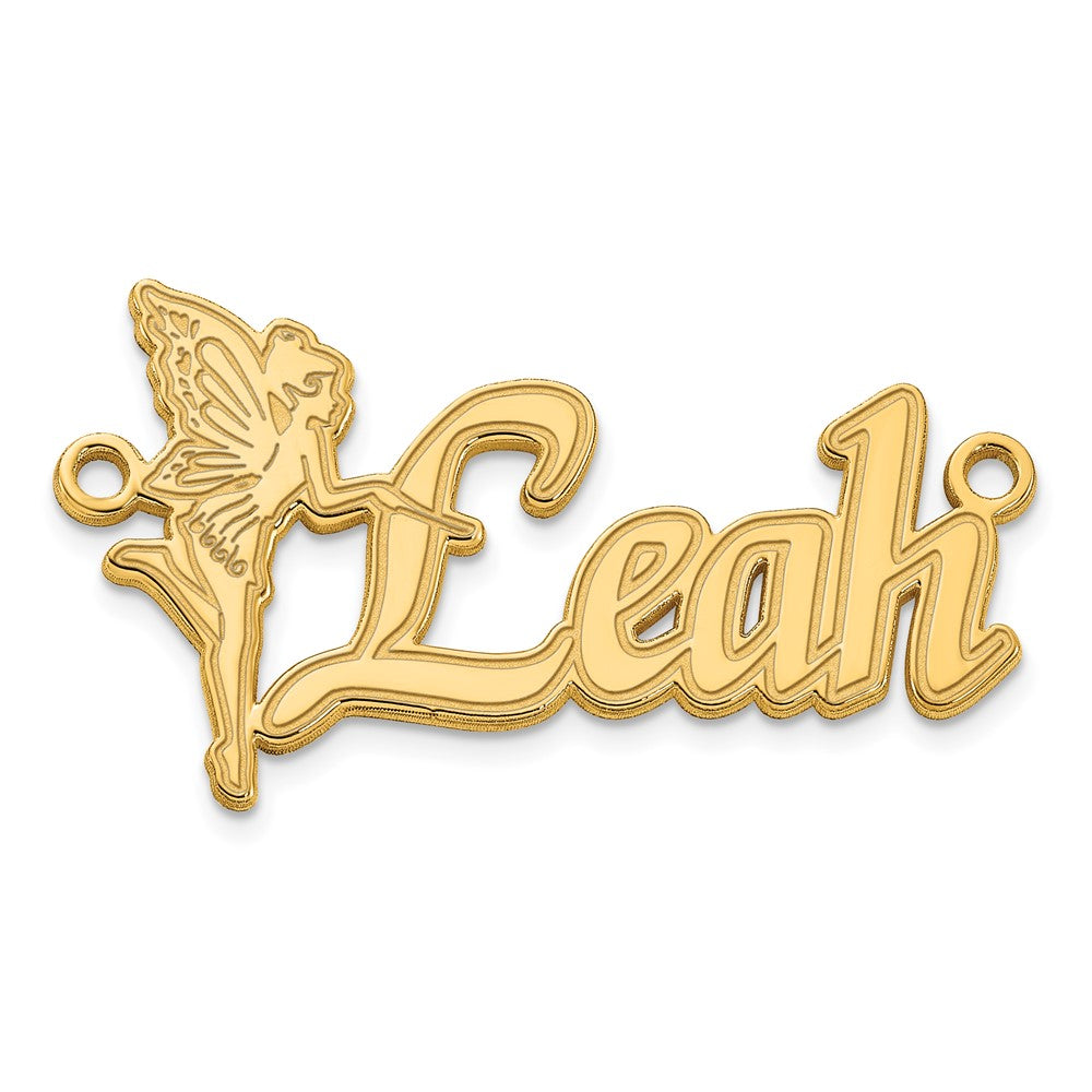 10k Yellow Gold Fairy Name Plate