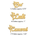 10k Yellow Gold Fairy Name Plate