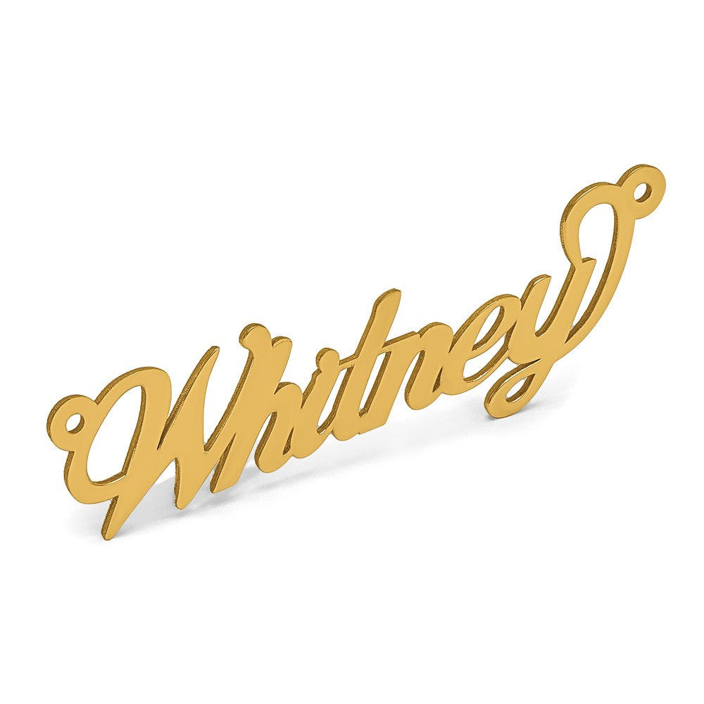 Sterling Silver/Gold-plated Name Plate
