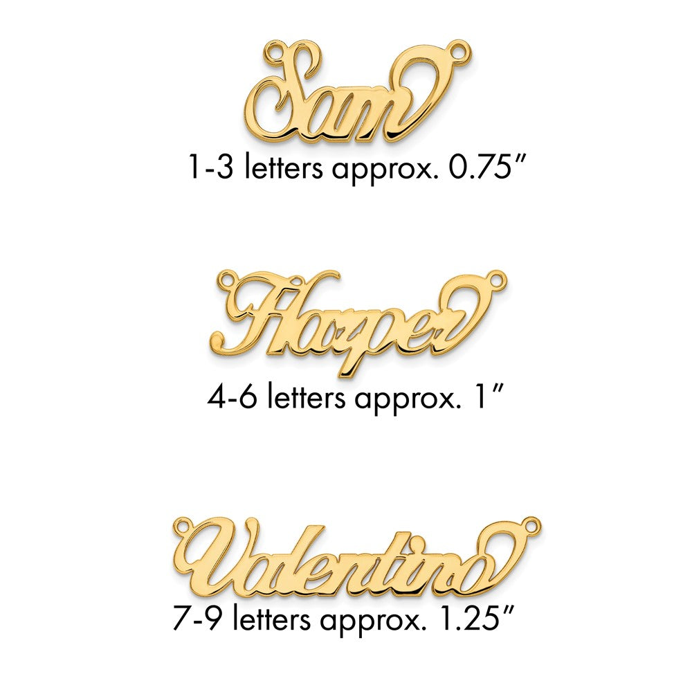 14k Yellow Gold Name Plate