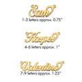 Sterling Silver/Gold-plated Name Plate