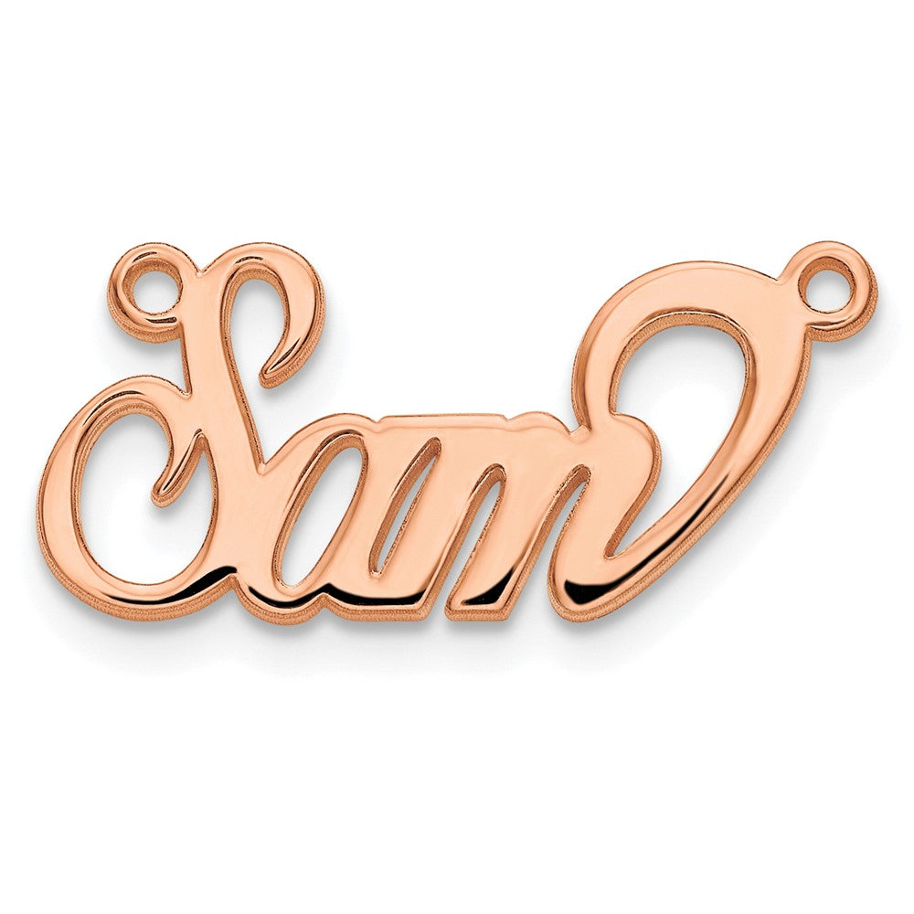 Sterling Silver/Rose-plated Name Plate