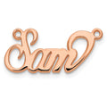 Sterling Silver/Rose-plated Name Plate