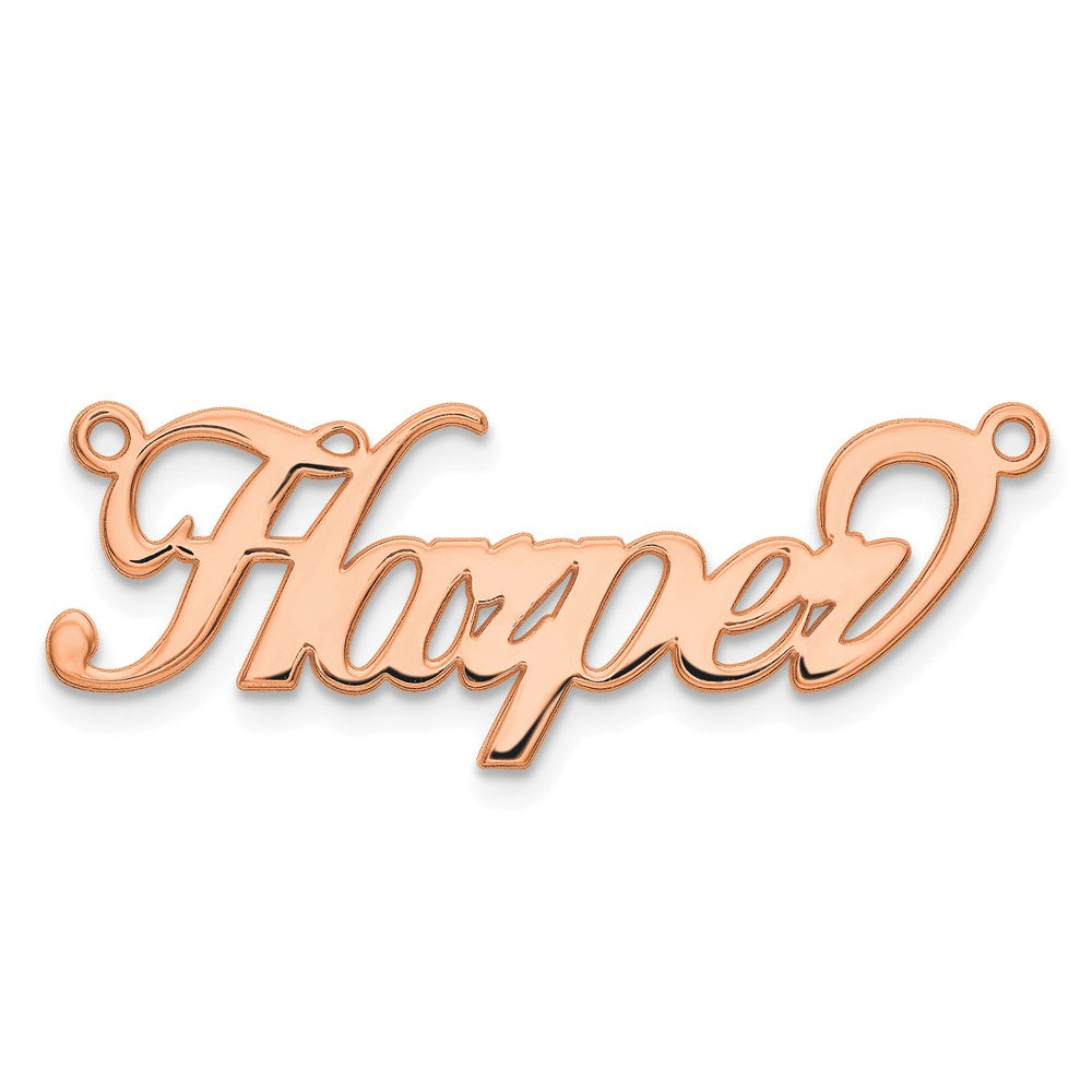 Sterling Silver/Rose-plated Name Plate
