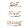 14k Rose Gold Name Plate