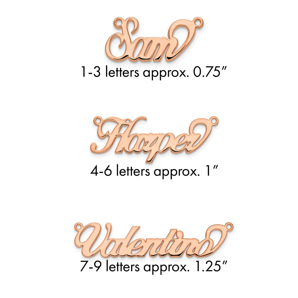 14k Rose Gold Name Plate