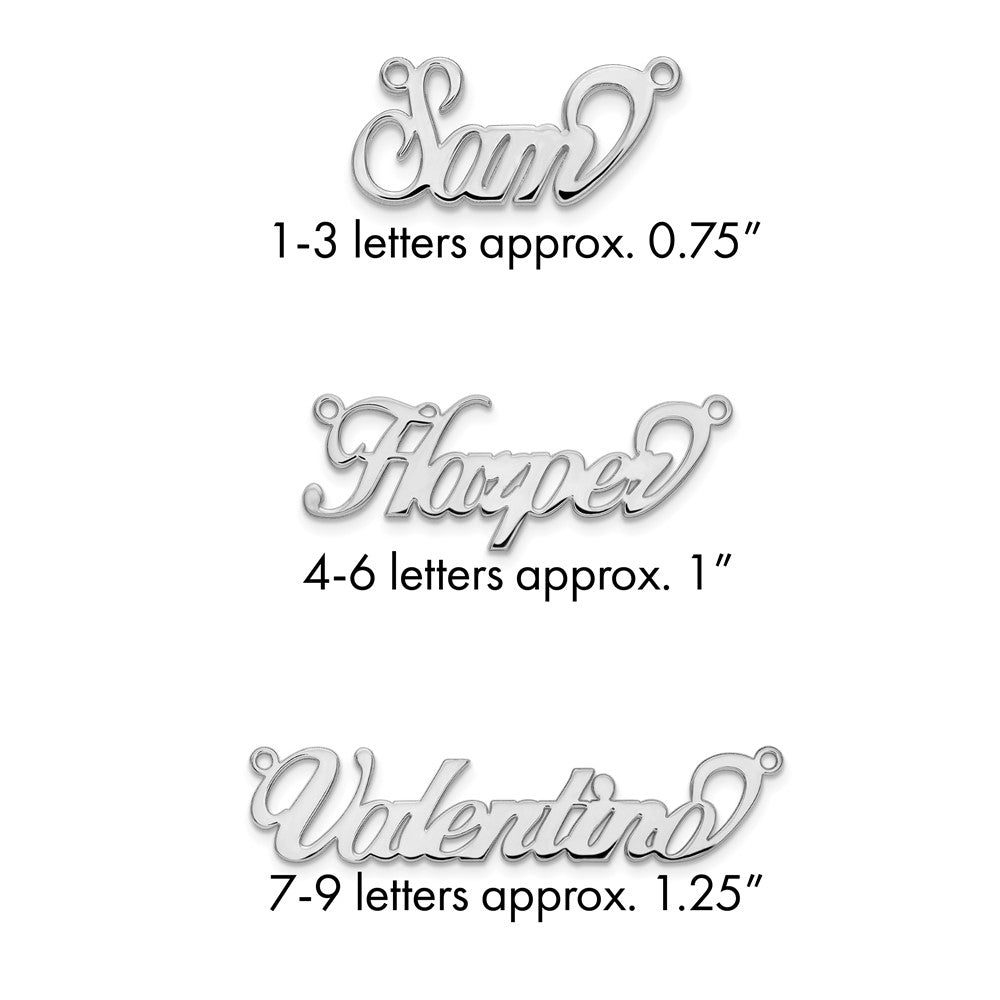 14k White Gold Name Plate