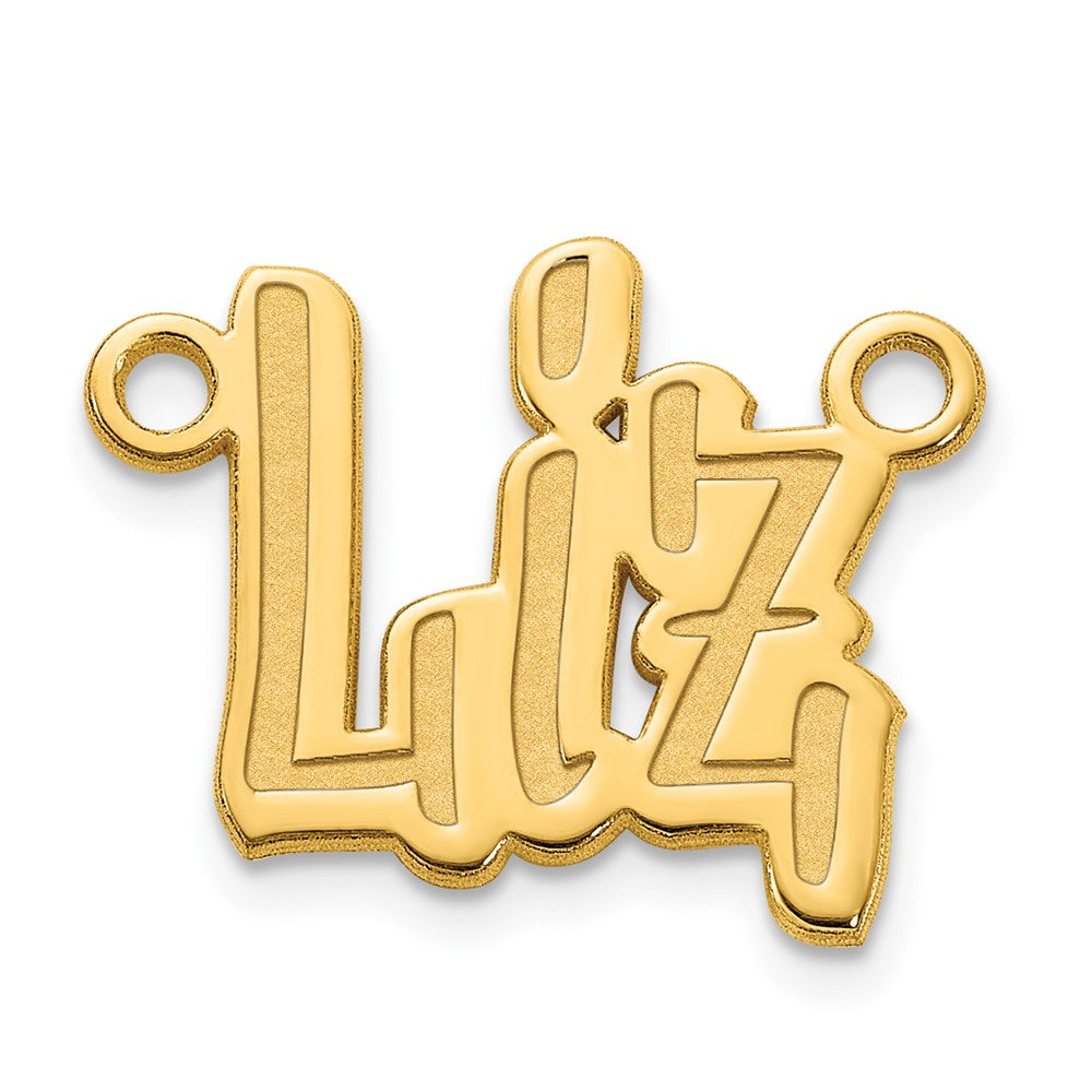 Sterling Silver/Gold-plated Etched Name Plate