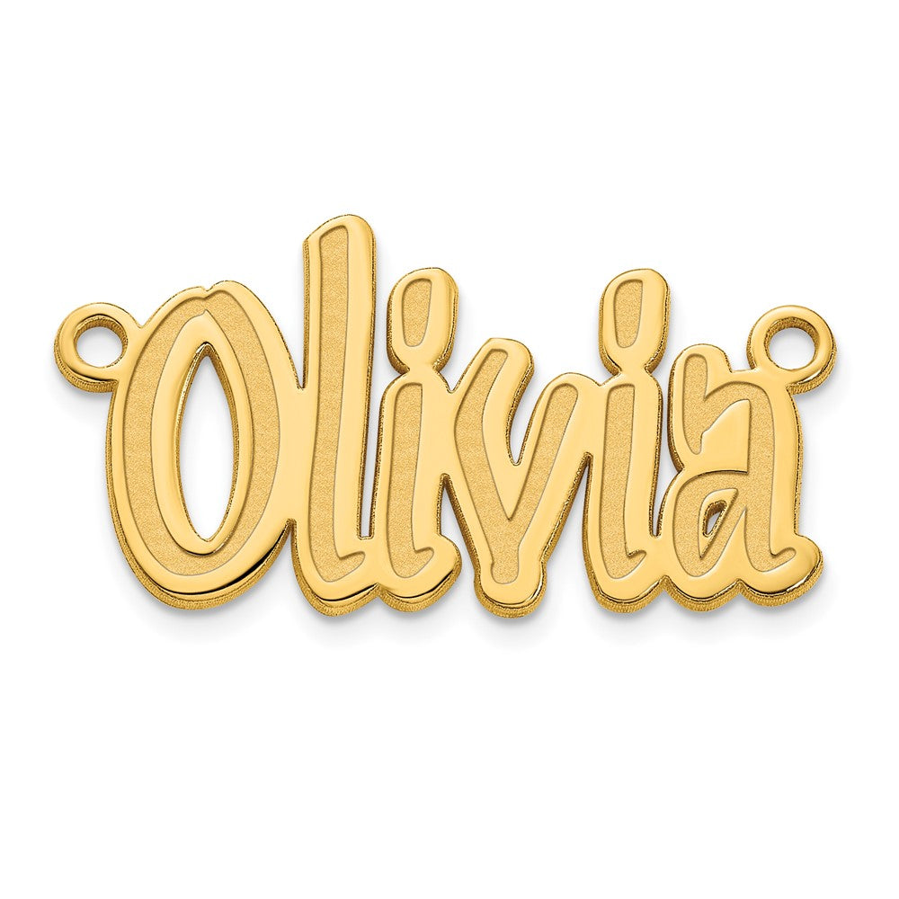 Sterling Silver/Gold-plated Etched Name Plate