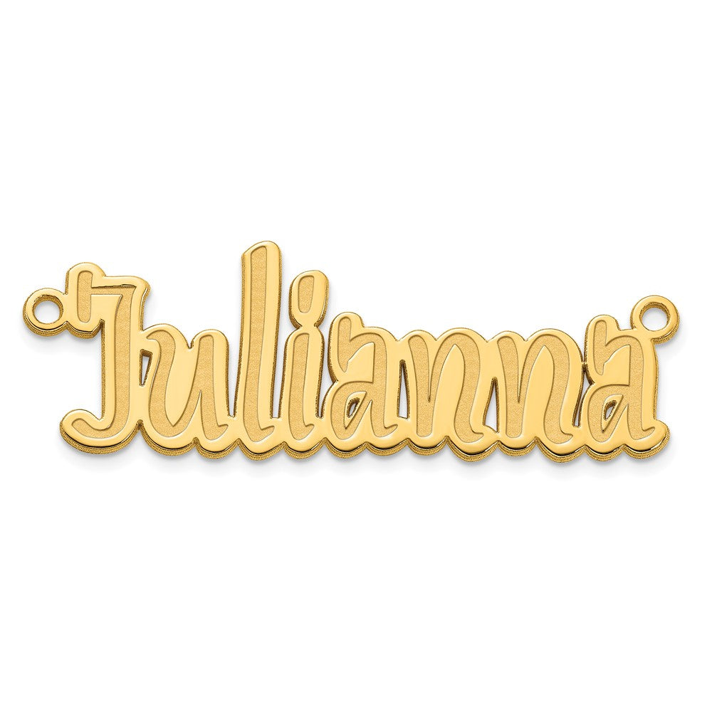 Sterling Silver/Gold-plated Etched Name Plate