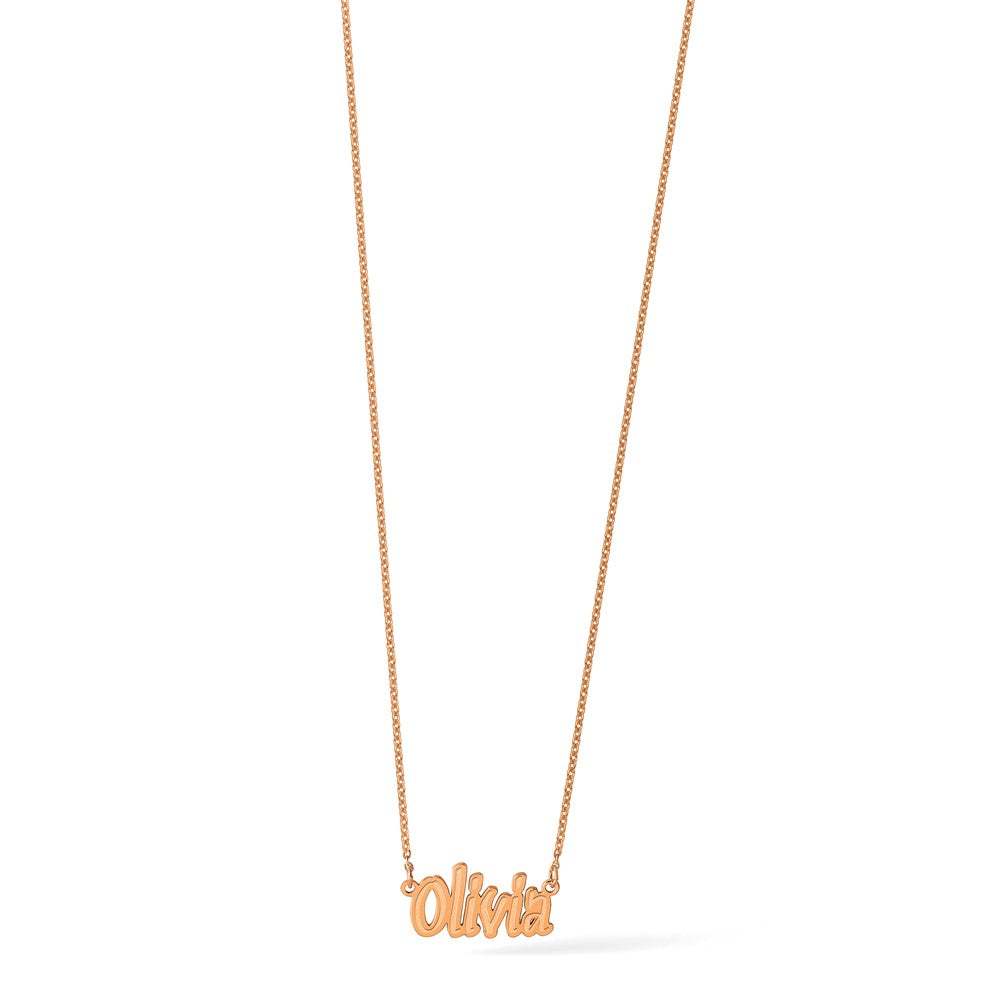 14k Rose Gold Etched Name Plate