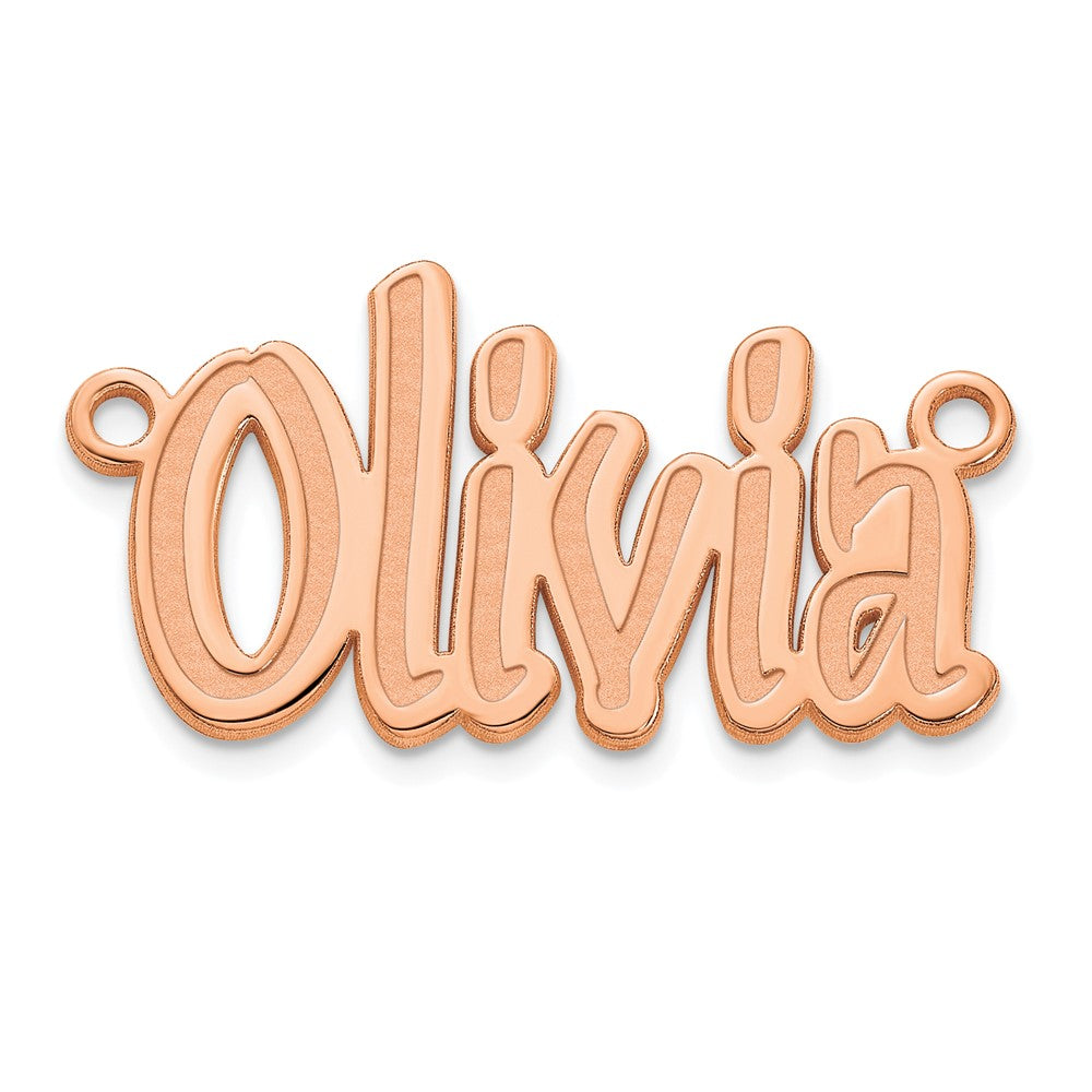Sterling Silver/Rose-plated Etched Name Plate