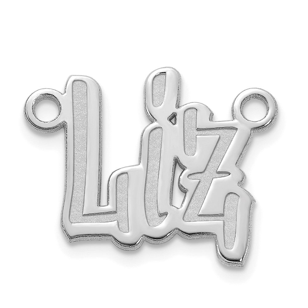 Sterling Silver/Rhodium-plated Etched Name Plate