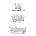 14k White Gold Etched Name Plate