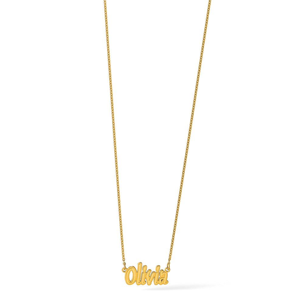 14k Yellow Gold Etched Name Plate