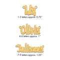 14k Yellow Gold Etched Name Plate