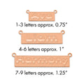 14k Rose Gold Etched Bar Name Plate