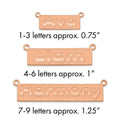 sterling Silver/Rose-plated Etched Bar Name Plate