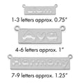 Sterling Silver/Rhodium-plated Etched Bar Name Plate