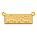 10k Yellow Gold Etched Bar Name Plate
