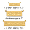 14k Yellow Gold Etched Bar Name Plate