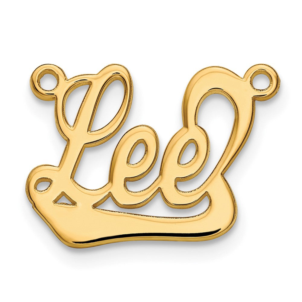 Sterling Silver/Gold-plated Underlined Name Plate