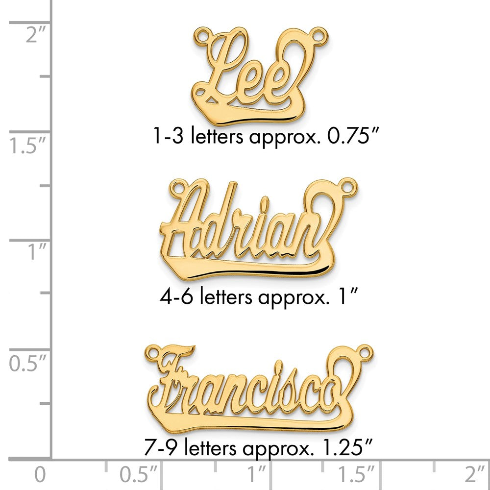 Sterling Silver/Gold-plated Underlined Name Plate